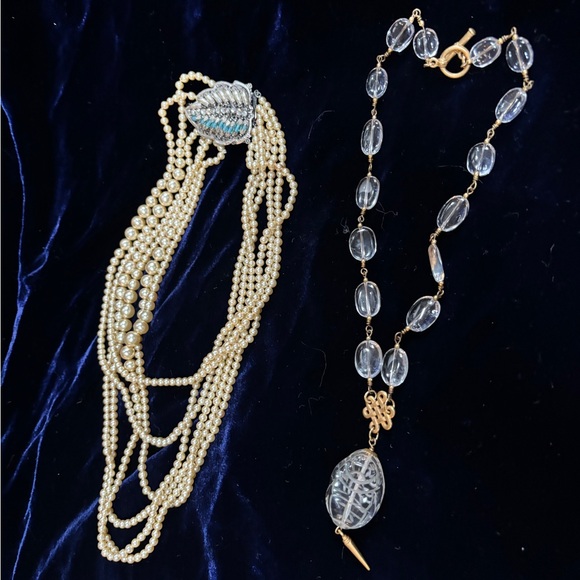 Jewelry - Pearl and glass bead necklace duo